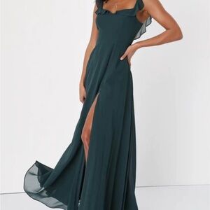 Lulu's Emerald Green Maxi Dress